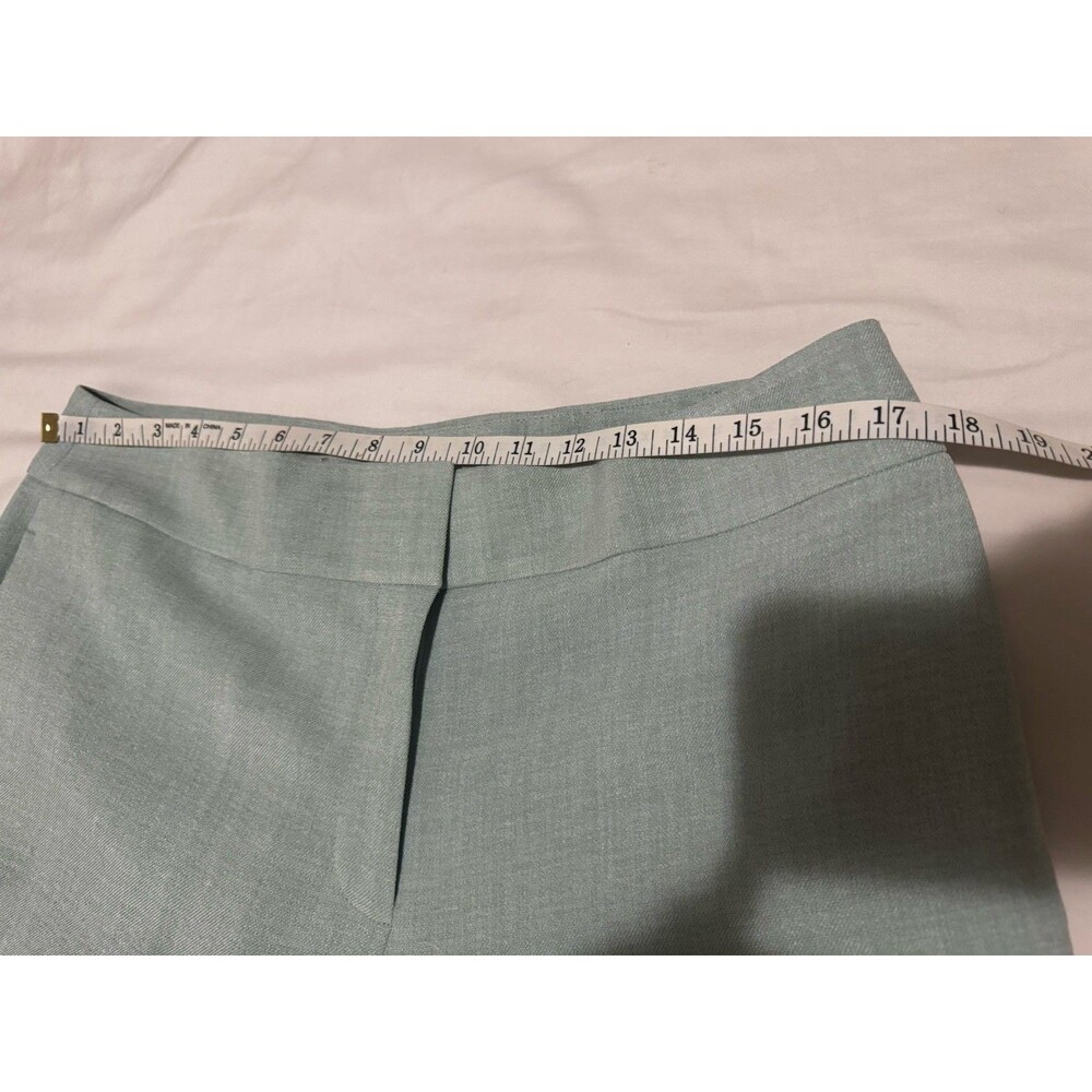 Kasper Women’s Green Stretch Slim Fit Flat Front Straight Leg Dress Pants 12 - Picture 9 of 11